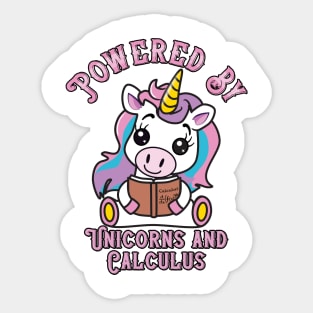 Powered by Unicorns and Calculus Sticker